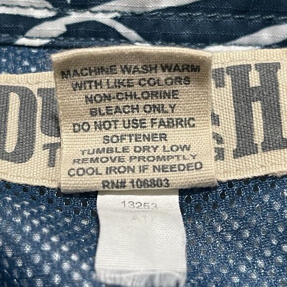 Duluth Trading Shirt Mens 3XL Blue Short Sleeve Vented Fishing Outdoor Top - Picture 5 of 11